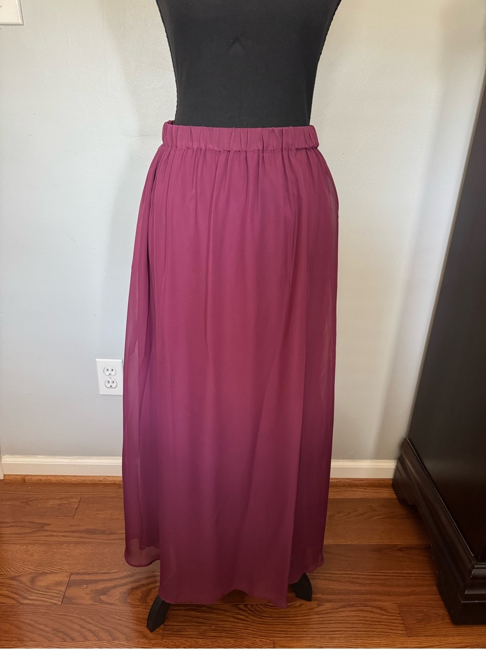 Old Navy Plum Chiffon Maxi Skirt